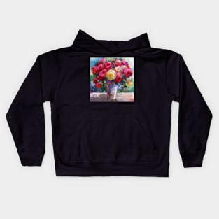 Red and Yellow Roses Kids Hoodie